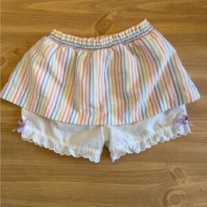 Vtg Carters Pastel Skort With Attached Ruffled Bloomers Paper Tag Toddler 2T